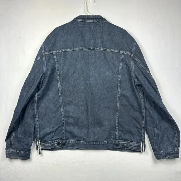 Vintage Marithe Francois Girbaud Jean Jacket Blue‎ Denim Mens 3XL Full Zip Y2K